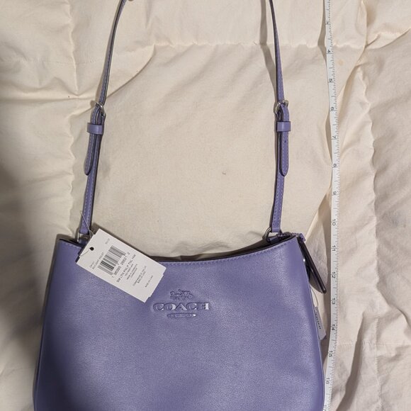 SOLD-Coach Purple Women's Bag W/ Charm - Picture 7 of 8
